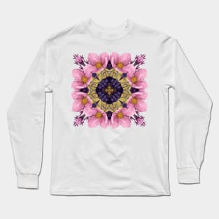 Pink and Purple Hellebore Flowers Long Sleeve T-Shirt